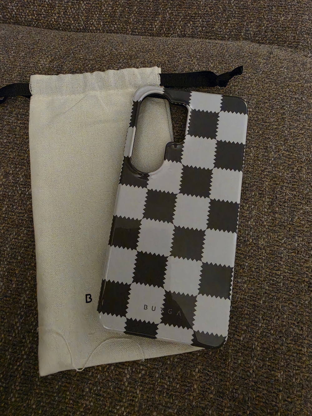 Burga Green & White Checkerboard Protective Phone Case Samsung S26 Ultra